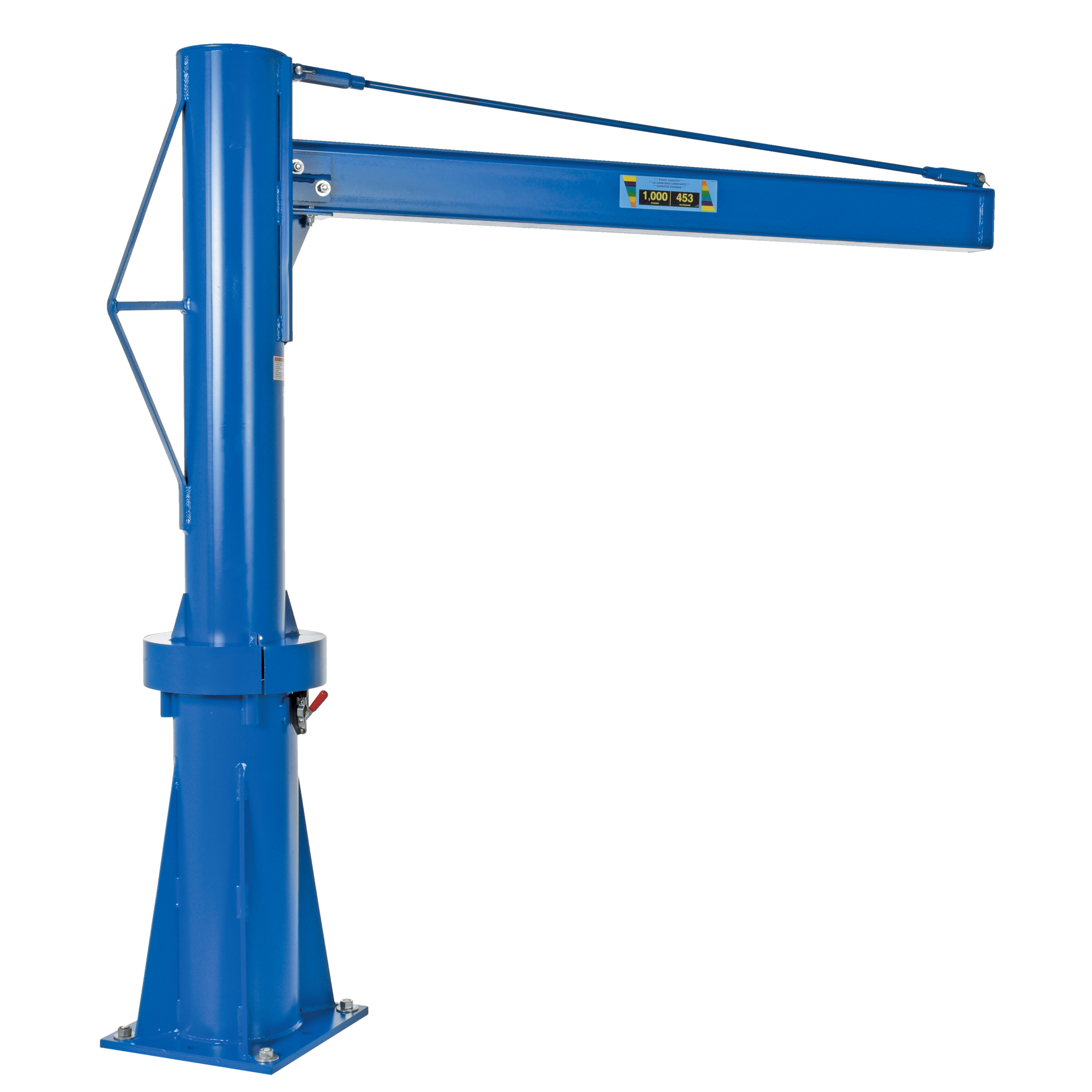 Vestil Steel Multi Station Jib Crane 72 In. I-Beam 1000 Lb. Capacity Blue